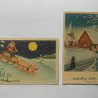 Kaksi kulkenutta joulukorttia (1940-luku?) - pikkukuva 1