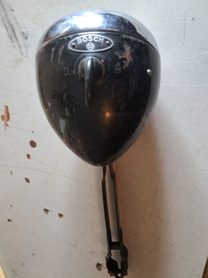 Vintage-antiikkinen Saksalainen Bosch-polkupyörän lampunvalo