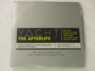 Yacht • The Afterlife PROMO CD-Single