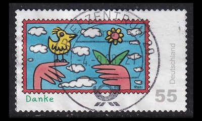 Saksa 2668 o Tervehdysmerkki lintu ja kukka (2008)