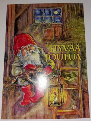 Joulukortti kiiltopinnalla