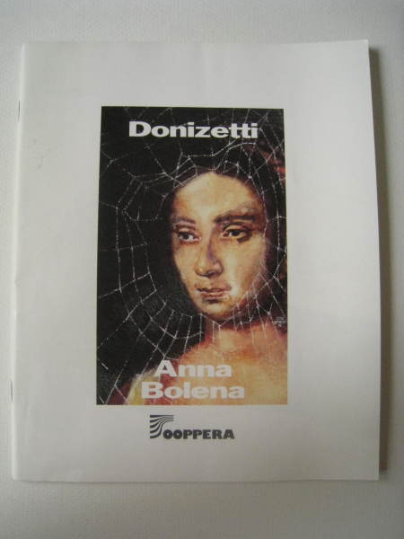 Käsiohjelma Donizetti Anna Bolena Ooppera