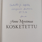 Anne Meretmaa : Kosketettu (signeerattu, tekijän omiste) - pikkukuva 3