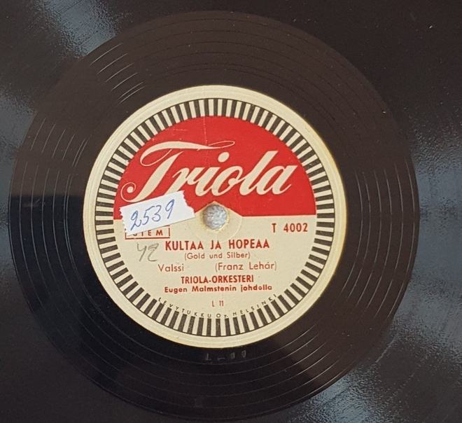 Savikiekko 1951 - Triola Orkesteri - Triola T 4002