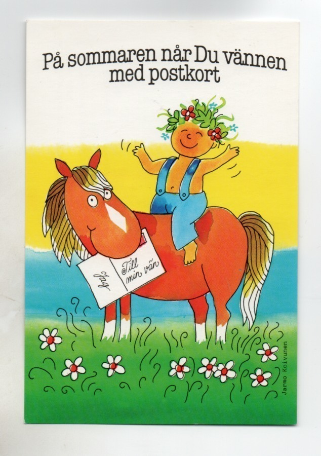 På sommaren når Du vännen med postkort