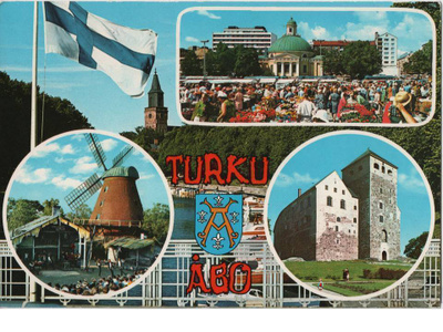 kortti ** Turku linna tai muu tunnettu rakennus - erilaisia