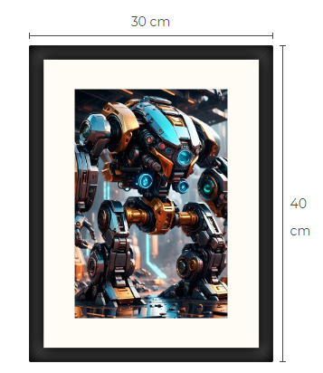 Uusi uniikki Sci-Fi Science Fiction print 30 cm x 40 cm