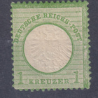 Saksa reich 1872 1 kreuzer iso rintakilpi liimakkeellisena. - pikkukuva 1