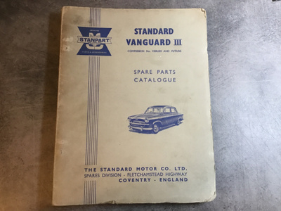 STANDARD VANGUARD III VARAOSALUETTELO 1957