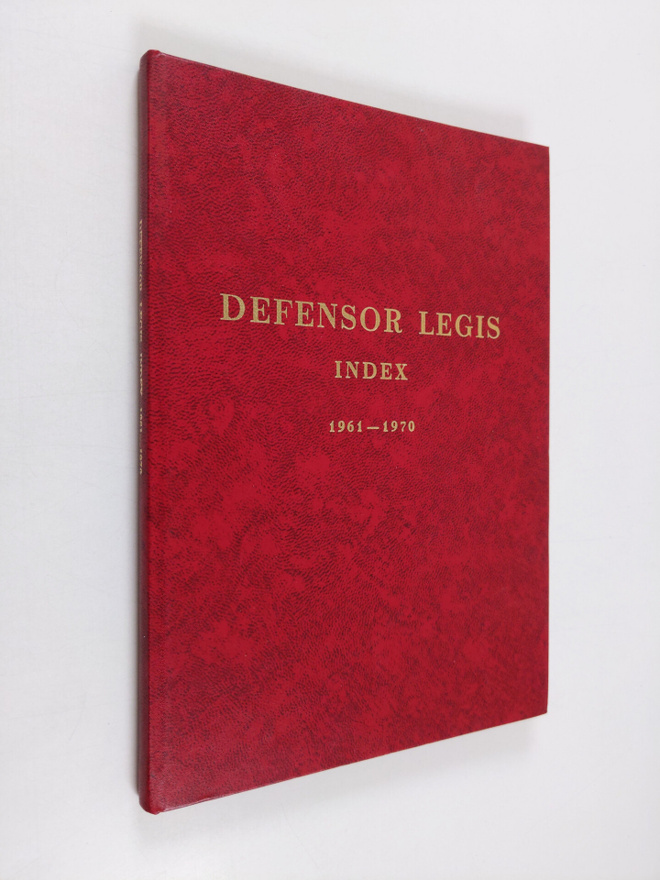 Marjatta (toim.) Seppälä : Defensor legis index 1961-1970