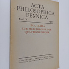 Eino Kaila : Zur Metatheorie der Quantenmechanik - pikkukuva 1