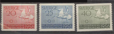 Olympia 1956 Ruotsi Mi 413-5 ++
