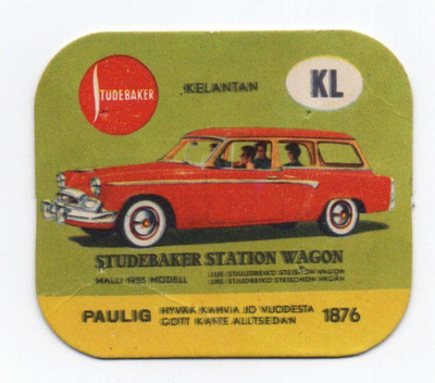 Kahvilappu Paulig STUDEBAKER STATION WAGON