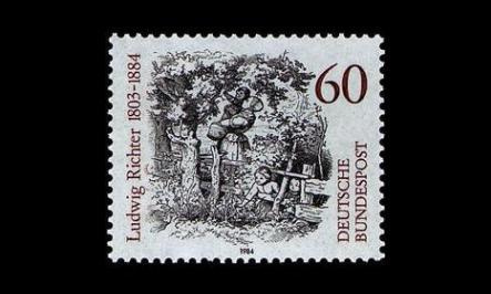 Saksa 1213 ** Ludwig Richter, taidemaalari (1984)