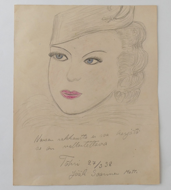 Jääkäripataljoona 2. Jääkäri M. Saarisen piirustus 27.3.1938