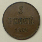 5 PENNIÄ 1892 / Kl 6 - pikkukuva 1