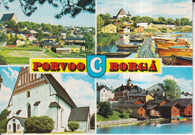 <porvoo - Borgå, vaakuna, sommitelmakortti    ,e115