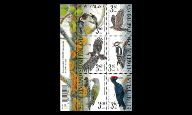 1563-8BL28 ** Tikkalintuja blokki (2001)