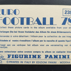 1978 Panini Euro football #239 Lahden Reipas - pikkukuva 2
