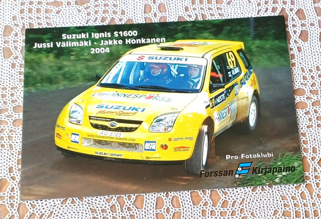 Ralliauto v.2004 Suzuki Ignis S1600 uudenveroinen