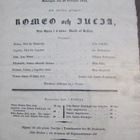 VANHA Juliste Ohjelma Ooppera Romeo ja Julia Turku 1842 - pikkukuva 2