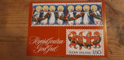 Kulkematon joulukortti, v.1986, kuvassa joulupostimerkki