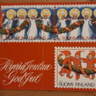 Kulkematon joulukortti, v.1986, kuvassa joulupostimerkki - pikkukuva 1