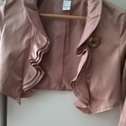 Vila roosa / puuterinsävyinen lyhyt Jakku / Bolero - koko XS - pikkukuva 4