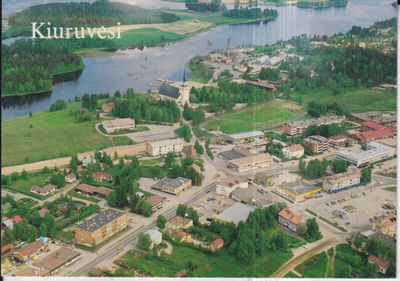 Kiuruvesi, Kirkonkylä 1984, Ilmakuvakortti . p90