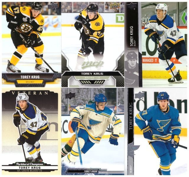 6 x TOREY KRUG Bruins, St. Louis Blues