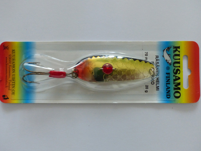 KUUSAMO RÄSÄNEN HELMI RUOHIKKO 70mm, 20g Väri: BL/YE-S