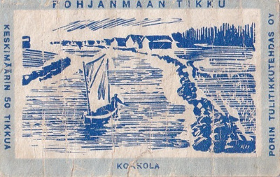 Etiketti, Kokkola, Pohjanmaan tikku ,  b476