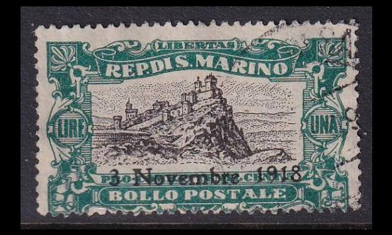 San Marino 65 o 1. maailmansodan päättyminen 1 L (1918)