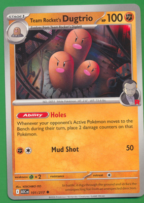 Pokémon Team Rocket's Dugtrio (ASC 101)