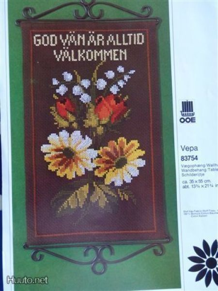 Ristipistomalli Auringonkukat ym.kukkia OOE