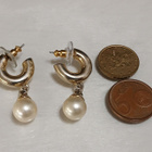vintage Cabochon helmi korvakorut emaloitu gold plated - pikkukuva 3