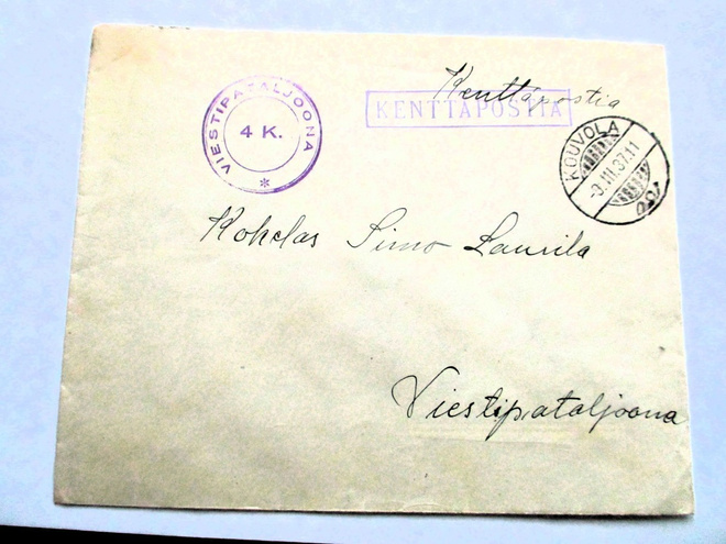 1937 Kenttäpostiharjoitus Viestipataljoona + Kouvola kuori