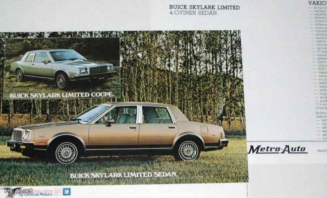 1979 Buick Skylark esite - KUIN UUSI - suomalainen