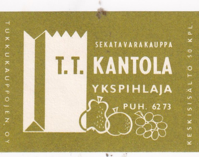 Ykspihlaja. T. T. Kantola ,    s66