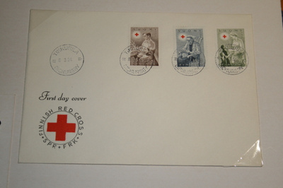 FDC kuori 8.3.1954 punainen risti