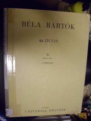 BELA BARTOK - 44 Duos II (No.26 - 44) 2 Violini (Sis.pk:t)