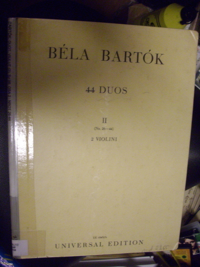 BELA BARTOK - 44 Duos II (No.26 - 44) 2 Violini (Sis.pk:t)