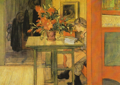 Carl Larsson: Lisbeth lukee