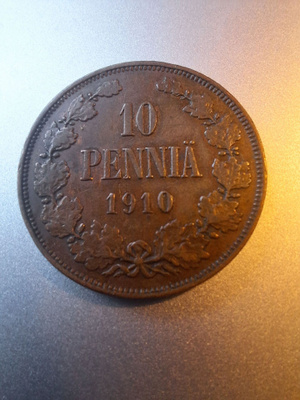 10 penniä 1910.