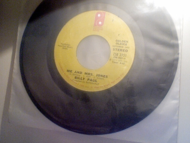 BILLY PAUL  ::  ME AND Mrs. JONES  ::    VINYYLI   7"