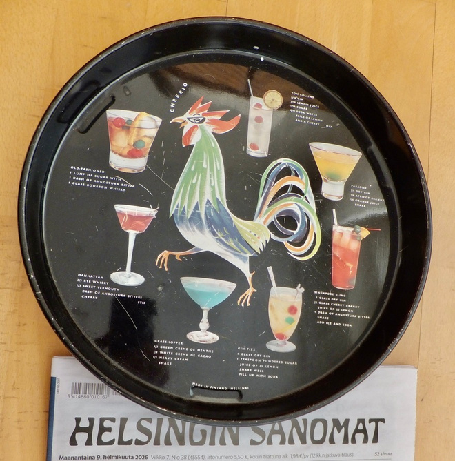 VANHA Koktail Tarjoitn HIENO Suomalainen Peltiä