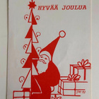 "Joulupukki ja kuusi"-KULKEMATON POSTIKORTTI - pikkukuva 1