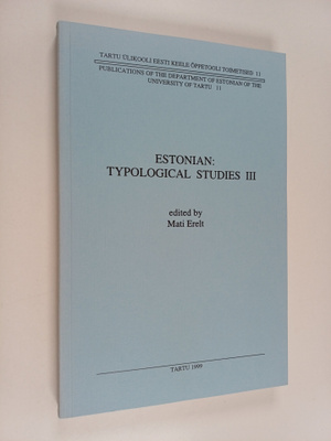 Estonian : typological studies 3