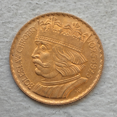 Kultaraha, Puola 10 Zlotych 1925 Boleslaw Chrobry, kulta