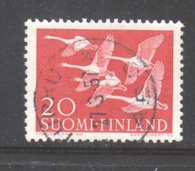 1956 20 mk pohjola kaunisleimaisena.